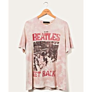 SZ S THE BEATLES - GET BACK JOHN PAUL RINGO & GEORGE VINTAGE T-SHIRT